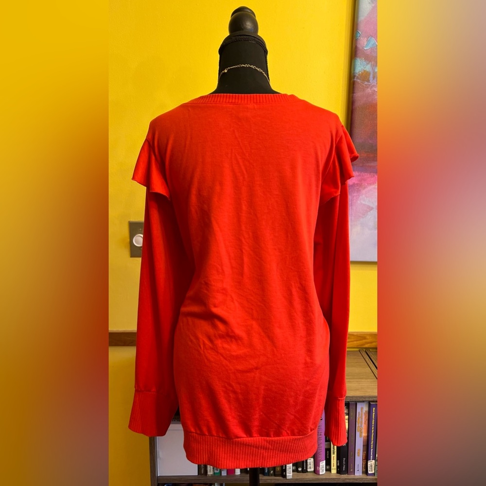 Torrid Ruffle Trim Sweatshirt - Lightweight French Terry - Picture 5 of 9